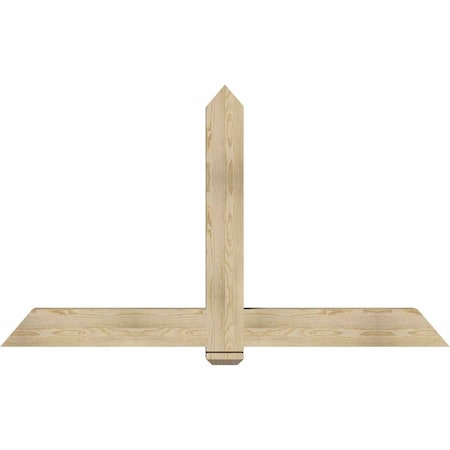 Ekena Millwork Eugene Rough Sawn Timber Gable Bracket, Douglas Fir, 72"W x 42"H x 6"D x 6"F, 14/12 Pitch GBW072X42X0606EUG00RDF